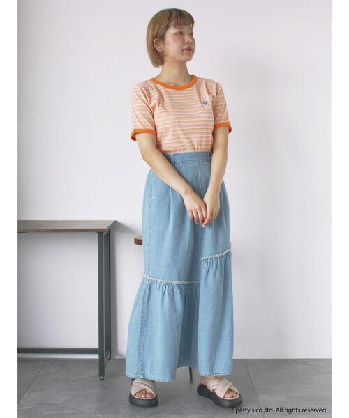 ehka sopo(エヘカソポ)の「【SWIMMER】ボーダーTシャツ(Tシャツ/カットソー・レディース・グリーン/ピンク/ネイビー・F)」の8枚目の写真