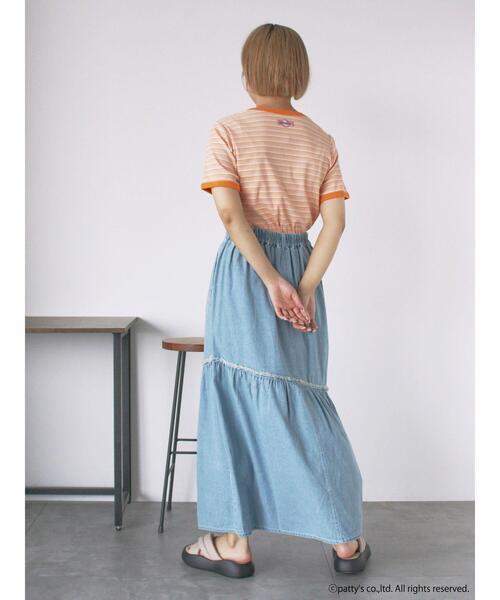 ehka sopo(エヘカソポ)の「【SWIMMER】ボーダーTシャツ(Tシャツ/カットソー・レディース・グリーン/ピンク/ネイビー・F)」の10枚目の写真