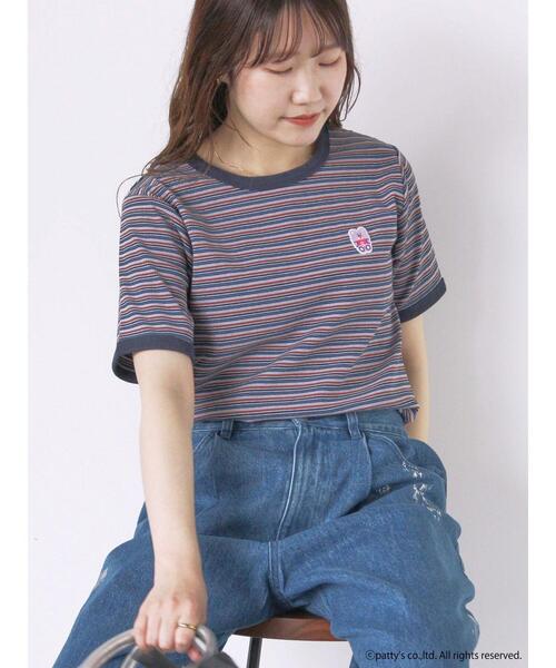 ehka sopo(エヘカソポ)の「【SWIMMER】ボーダーTシャツ(Tシャツ/カットソー・レディース・グリーン/ピンク/ネイビー・F)」の11枚目の写真