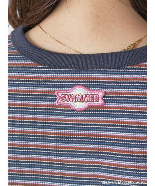 ehka sopo(エヘカソポ)の「【SWIMMER】ボーダーTシャツ(Tシャツ/カットソー・レディース・グリーン/ピンク/ネイビー・F)」の16枚目の写真
