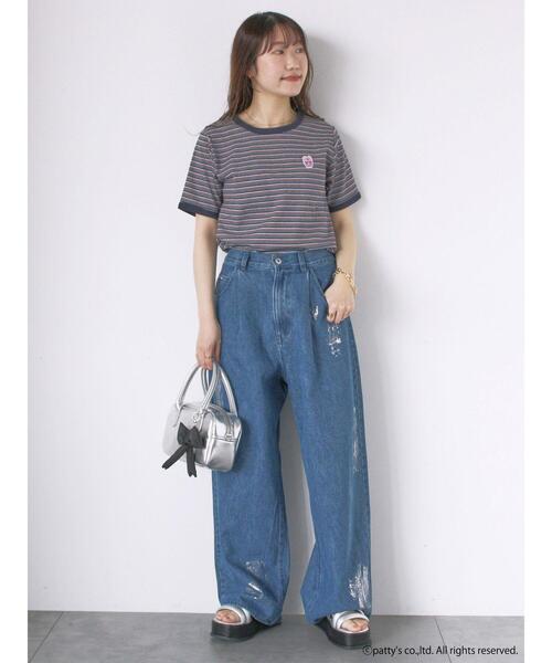 ehka sopo(エヘカソポ)の「【SWIMMER】ボーダーTシャツ(Tシャツ/カットソー・レディース・グリーン/ピンク/ネイビー・F)」の17枚目の写真