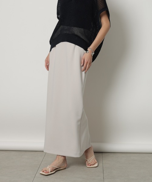 CADUNE⭐︎タグ付き新品未使用品タイトスカート （M/ベージュ） ダブルクロスタイトスカート | スカート | CADUNE（カデュネ