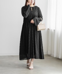 新品・タグ付き⭐️プアラニロイヤルコレクション　フルボトム　ワンピース 黒　S ダズリン dazzlin ワンピース ミニ丈 長袖 襟付き 無地 S 黒