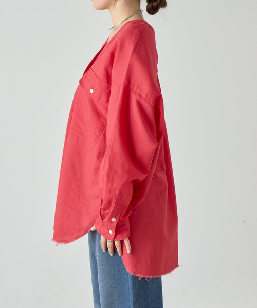 セール】Vネックリネンシャツ（シャツ/ブラウス）｜SHENERY