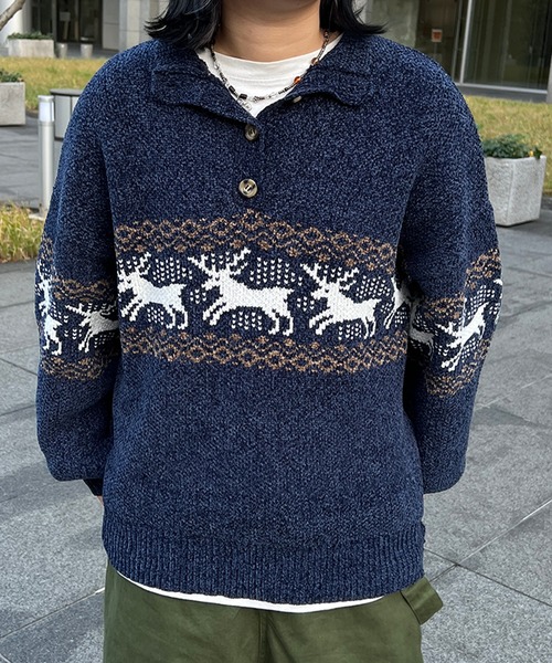 kutir（クティール）の「長袖ニット（ニット/セーター・レディース・ネイビー・FREE）」の2枚目の写真