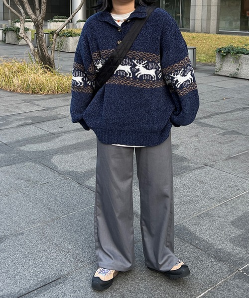 kutir（クティール）の「長袖ニット（ニット/セーター・レディース・ネイビー・FREE）」の5枚目の写真