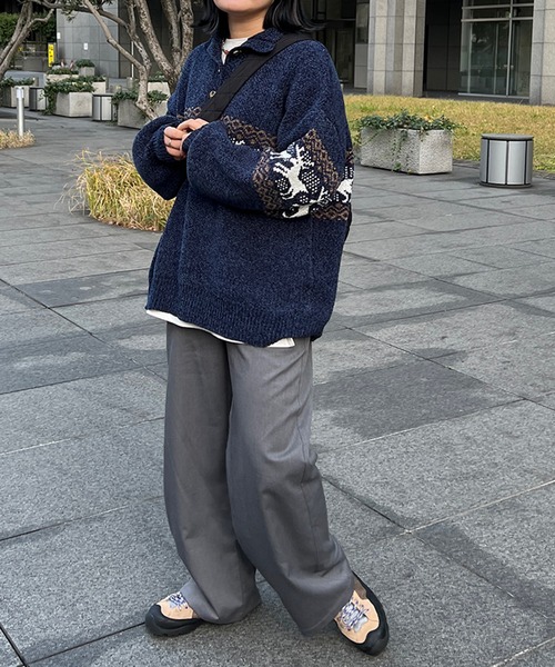 kutir（クティール）の「長袖ニット（ニット/セーター・レディース・ネイビー・FREE）」の6枚目の写真