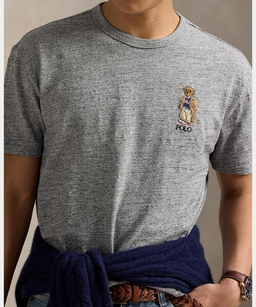 【Ralph Lauren】風合い映えるスラブロゴグラフィックTシャツ クラシック フィット ロゴ ジャージー Tシャツ（Tシャツ