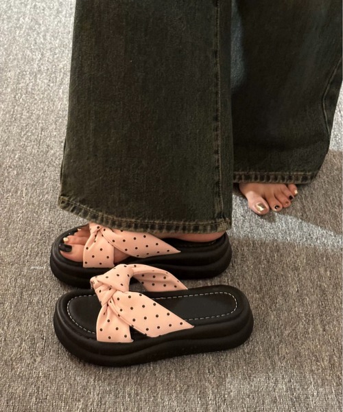 ☆大人可愛い ドット+リボンサンダルで夏を満喫 By kateSpade 楽天市場】ケイトスペード サンダル レディース リボン おしゃれ