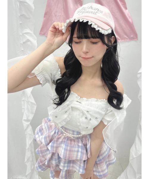 Ank Rouge（アンクルージュ）の「キラキラロゴキャップ（キャップ・レディース・ピンク/ブラック・FREE）」の13枚目の写真