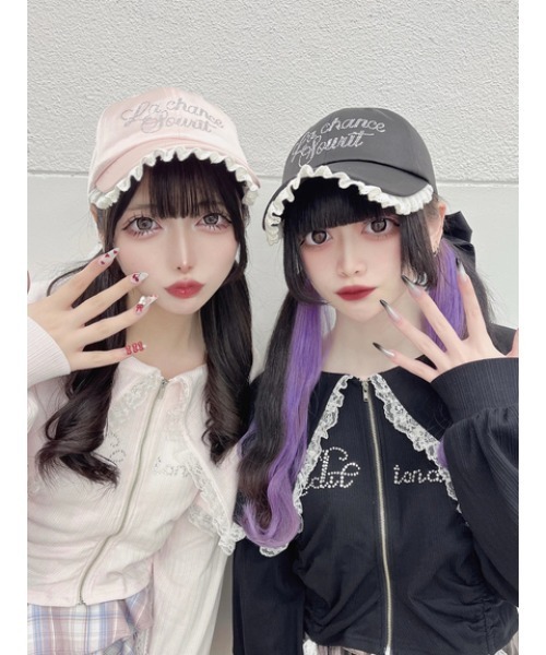 Ank Rouge（アンクルージュ）の「キラキラロゴキャップ（キャップ・レディース・ピンク/ブラック・FREE）」の11枚目の写真