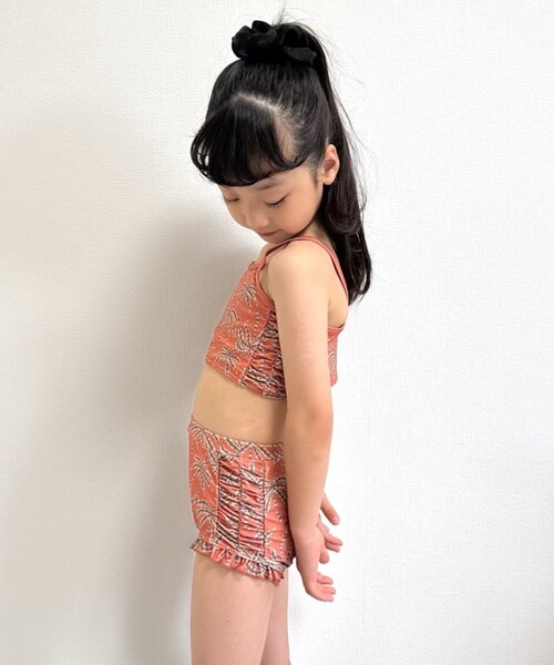 CIAOPANIC TYPY（チャオパニックティピー）の「【WEB限定】【KIDS】サイドシャーリングセパレートスイムウェア（水着・キッズ・グリーン/オレンジ・LARGE/X-LARGE/XX-LARGE/SMALL/MEDIUM）」の15枚目の写真