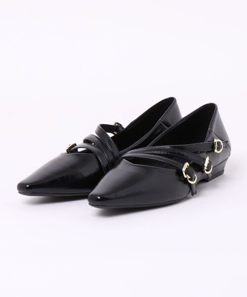 shoes365(シューズスリーシックスファイヴ)の「ポインテッドトゥストラップパンプス(パンプス・レディース・オフホワイト/ブラック・24.5cm/23.0cm/24.0cm/25.0cm/22.5cm/23.5cm)」の11枚目の写真