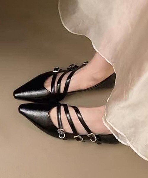 shoes365(シューズスリーシックスファイヴ)の「ポインテッドトゥストラップパンプス(パンプス・レディース・オフホワイト/ブラック・24.5cm/23.0cm/24.0cm/25.0cm/22.5cm/23.5cm)」の8枚目の写真