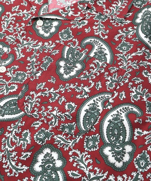 Saturdays NYC（サタデーズ ニューヨークシティ ）の「Canty Open Collar Paisley Printed SS Shirt（シャツ/ブラウス・メンズ・レッド/グリーン・L/M/S/XL/X-SMALL）」の15枚目の写真