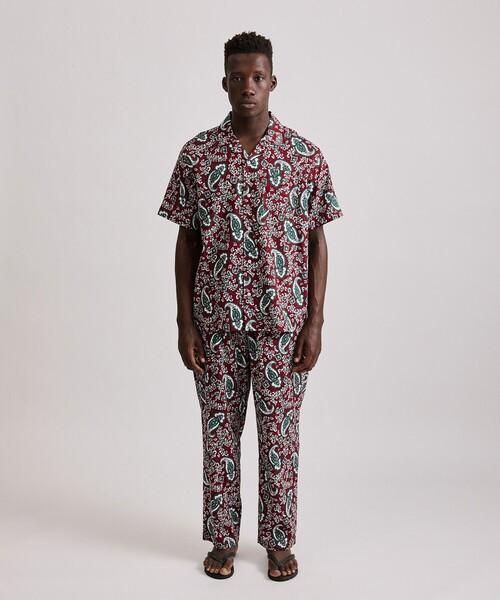 Saturdays NYC（サタデーズ ニューヨークシティ ）の「Canty Open Collar Paisley Printed SS Shirt（シャツ/ブラウス・メンズ・レッド/グリーン・L/M/S/XL/X-SMALL）」の10枚目の写真