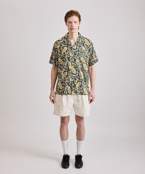 Saturdays NYC（サタデーズ ニューヨークシティ ）の「Canty Open Collar Paisley Printed SS Shirt（シャツ/ブラウス・メンズ・レッド/グリーン・L/M/S/XL/X-SMALL）」の7枚目の写真