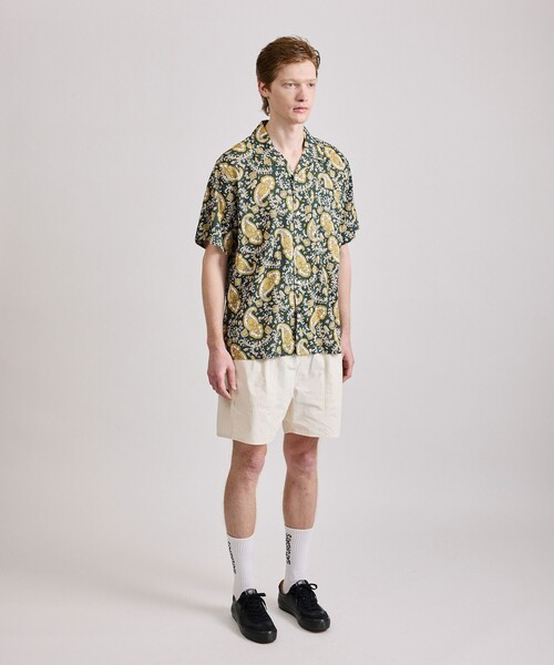 Saturdays NYC（サタデーズ ニューヨークシティ ）の「Canty Open Collar Paisley Printed SS Shirt（シャツ/ブラウス・メンズ・レッド/グリーン・L/M/S/XL/X-SMALL）」の6枚目の写真