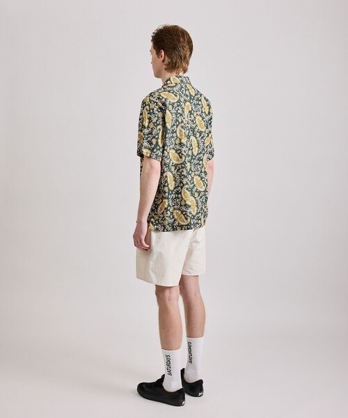 Saturdays NYC（サタデーズ ニューヨークシティ ）の「Canty Open Collar Paisley Printed SS Shirt（シャツ/ブラウス・メンズ・レッド/グリーン・L/M/S/XL/X-SMALL）」の5枚目の写真