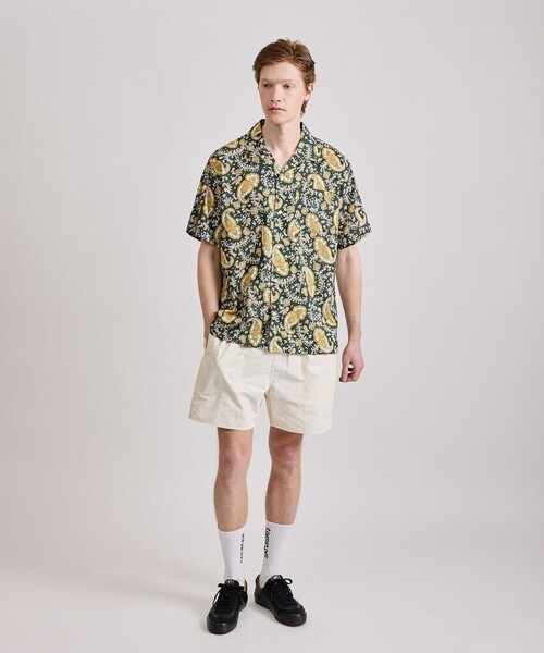 Saturdays NYC（サタデーズ ニューヨークシティ ）の「Canty Open Collar Paisley Printed SS Shirt（シャツ/ブラウス・メンズ・レッド/グリーン・L/M/S/XL/X-SMALL）」の3枚目の写真