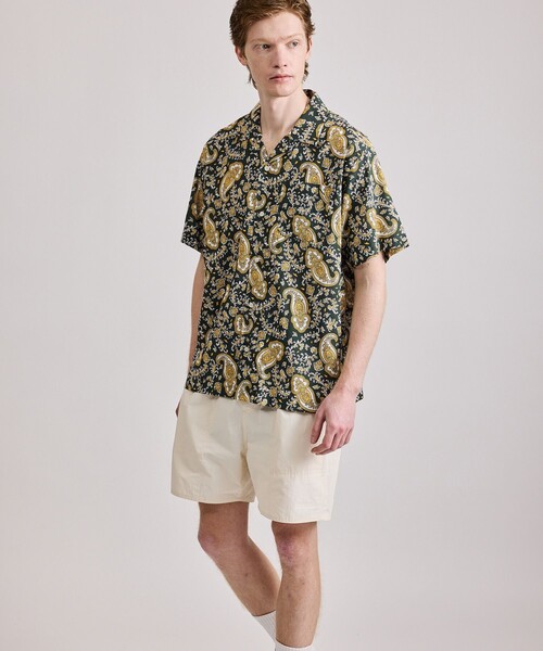 Saturdays NYC（サタデーズ ニューヨークシティ ）の「Canty Open Collar Paisley Printed SS Shirt（シャツ/ブラウス・メンズ・レッド/グリーン・L/M/S/XL/X-SMALL）」の22枚目の写真