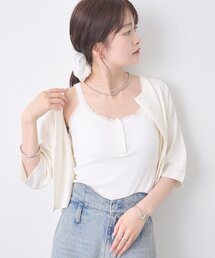 mystic | パット付きボーダーキャミ(キャミソール)