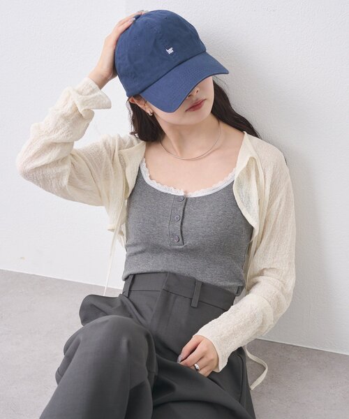 mystic（ミスティック）の「パット付きボーダーキャミ（キャミソール・レディース・ブラック/オフホワイト/グレー/ホワイト・FREE）」の8枚目の写真