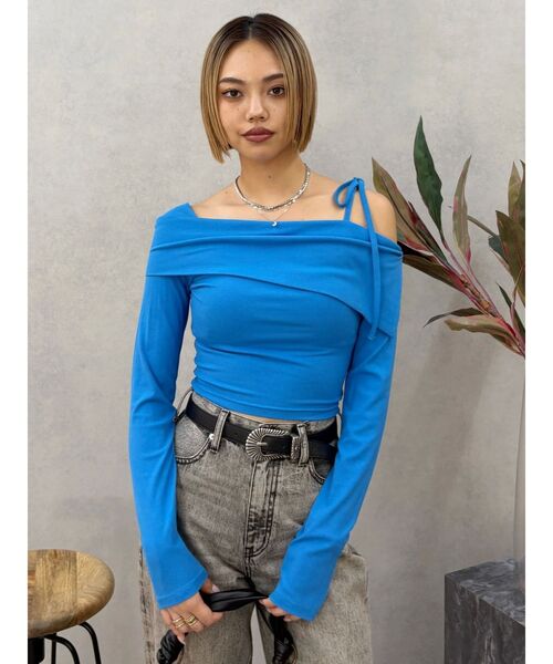 EVRIS(エヴリス)の「リブオフショルトップス 秋服(Tシャツ/カットソー・レディース・ブラック/ブラウン/ブルー・FREE)」の21枚目の写真