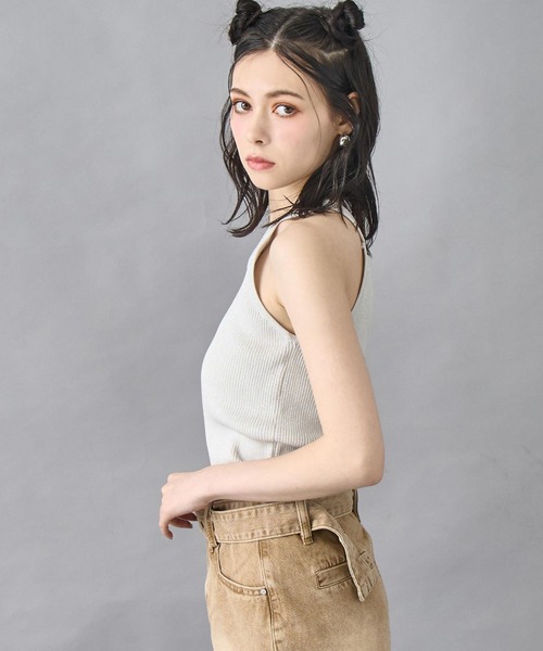 ANAP(アナップ)の「ラメ アメスリ ニット トップス(ニット/セーター・レディース・ブラック/ホワイト・FREE)」の4枚目の写真