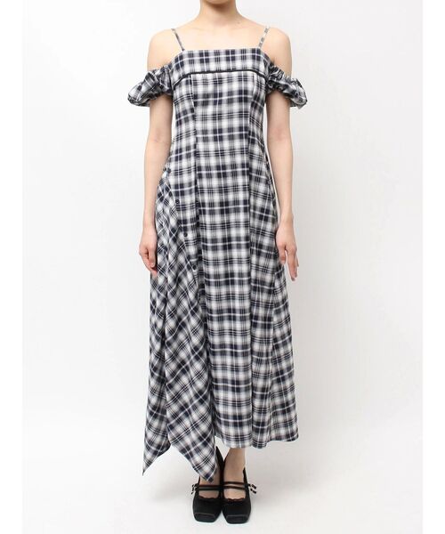 チェックロングワンピース 限定カラー】ボックスチェックワンピースセット(マキシ・ロング