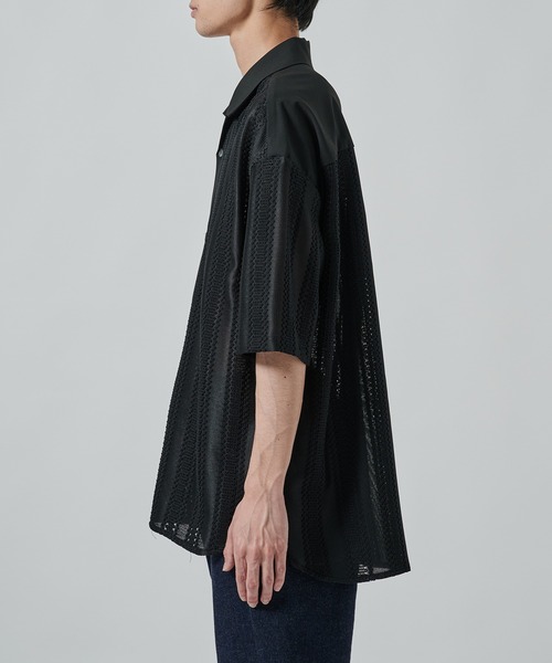 STUDIOUS（ステュディオス）の「RUSSELL LACE SHIRTS（シャツ/ブラウス・メンズ・ダークグリーン/ブラック・1/2）」の10枚目の写真