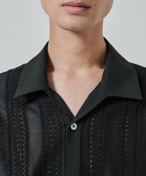 STUDIOUS（ステュディオス）の「RUSSELL LACE SHIRTS（シャツ/ブラウス・メンズ・ダークグリーン/ブラック・1/2）」の15枚目の写真