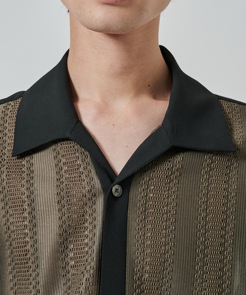 STUDIOUS(ステュディオス)の「【STUDIOUS】RUSSELL LACE SHIRTS(シャツ/ブラウス・メンズ・ダークグリーン/ブラック・1/2)」の18枚目の写真