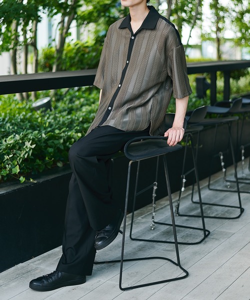 STUDIOUS(ステュディオス)の「【STUDIOUS】RUSSELL LACE SHIRTS(シャツ/ブラウス・メンズ・ダークグリーン/ブラック・1/2)」の21枚目の写真