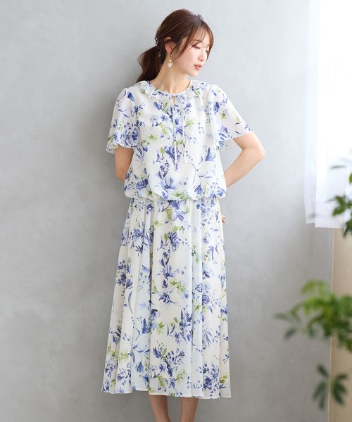 Rose Tiara（ローズティアラ）の「【セットアップ対応】バルーンヘムブラウス（シャツ/ブラウス・レディース・ブラック/ベージュ・42/46/38）」の4枚目の写真