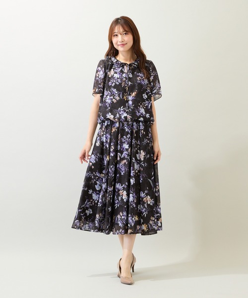 Rose Tiara（ローズティアラ）の「【セットアップ対応】バルーンヘムブラウス（シャツ/ブラウス・レディース・ブラック/ベージュ・42/46/38）」の10枚目の写真