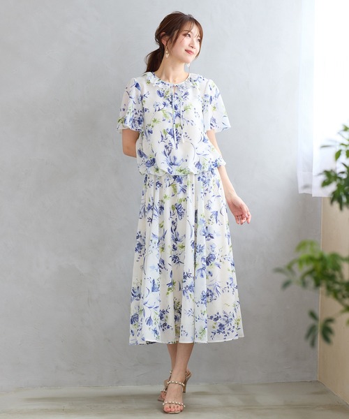 Rose Tiara（ローズティアラ）の「【セットアップ対応】バルーンヘムブラウス（シャツ/ブラウス・レディース・ブラック/ベージュ・42/46/38）」の6枚目の写真