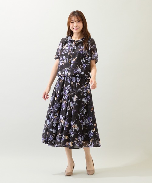 Rose Tiara（ローズティアラ）の「【セットアップ対応】バルーンヘムブラウス（シャツ/ブラウス・レディース・ブラック/ベージュ・42/46/38）」の9枚目の写真