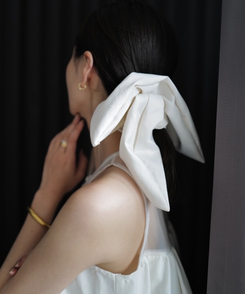 ヴィンテージサテンスクエアシュシュ（シュシュ）｜anuans（ア