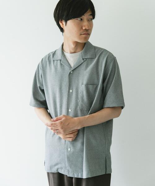 URBAN RESEARCH DOORS（アーバンリサーチドアーズ）の「マイクロサッカー オープンカラー ショートスリーブシャツ（シャツ/ブラウス・メンズ・グレー/チャコールグレー/ブルー・MEDIUM/LARGE）」の20枚目の写真