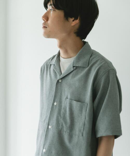 URBAN RESEARCH DOORS（アーバンリサーチドアーズ）の「マイクロサッカー オープンカラー ショートスリーブシャツ（シャツ/ブラウス・メンズ・グレー/チャコールグレー/ブルー・MEDIUM/LARGE）」の21枚目の写真