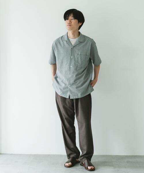 URBAN RESEARCH DOORS（アーバンリサーチドアーズ）の「マイクロサッカー オープンカラー ショートスリーブシャツ（シャツ/ブラウス・メンズ・グレー/チャコールグレー/ブルー・MEDIUM/LARGE）」の22枚目の写真