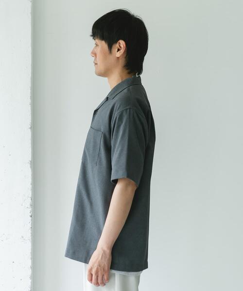 URBAN RESEARCH DOORS（アーバンリサーチドアーズ）の「マイクロサッカー オープンカラー ショートスリーブシャツ（シャツ/ブラウス・メンズ・グレー/チャコールグレー/ブルー・MEDIUM/LARGE）」の7枚目の写真