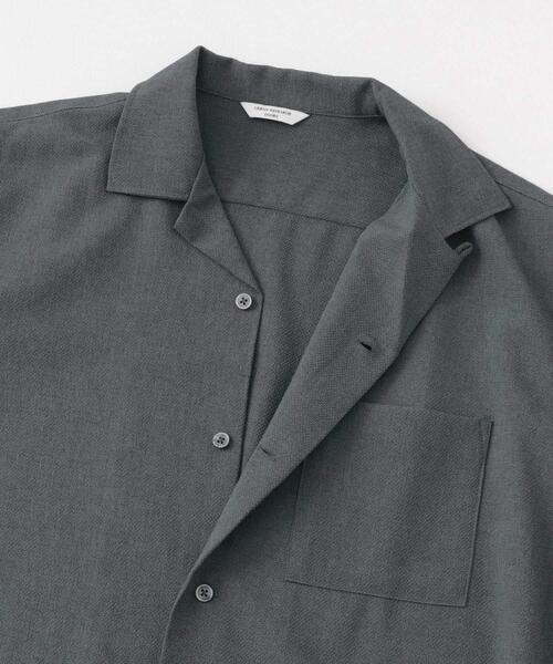 URBAN RESEARCH DOORS（アーバンリサーチドアーズ）の「マイクロサッカー オープンカラー ショートスリーブシャツ（シャツ/ブラウス・メンズ・グレー/チャコールグレー/ブルー・MEDIUM/LARGE）」の11枚目の写真