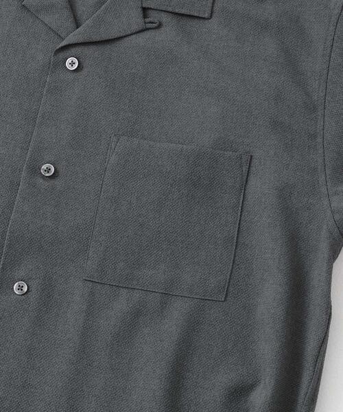 URBAN RESEARCH DOORS（アーバンリサーチドアーズ）の「マイクロサッカー オープンカラー ショートスリーブシャツ（シャツ/ブラウス・メンズ・グレー/チャコールグレー/ブルー・MEDIUM/LARGE）」の12枚目の写真