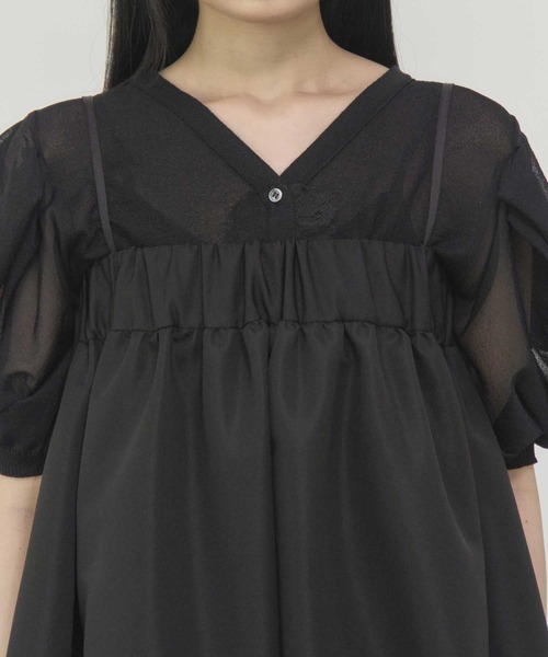 THE PERMANENT EYE(ザパーマネントアイ)の「【THE TOKYO/ザトウキョウ】2way Balloon Bare Dress/バルーンベアドレス/ミニドレス/バルーンスカート(スカート・レディース・ネイビー/ブラック・FREE)」の6枚目の写真