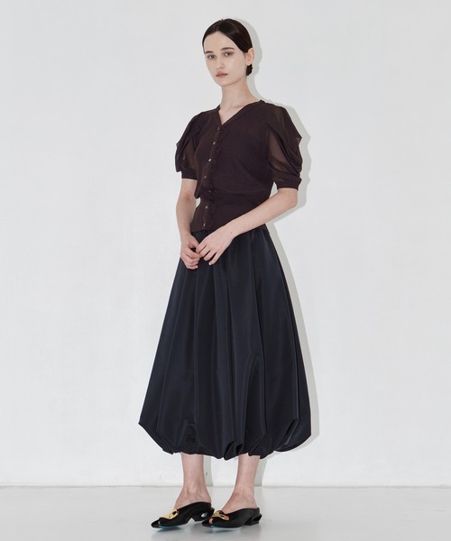 THE PERMANENT EYE(ザパーマネントアイ)の「【THE TOKYO/ザトウキョウ】2way Balloon Bare Dress/バルーンベアドレス/ミニドレス/バルーンスカート(スカート・レディース・ネイビー/ブラック・FREE)」の18枚目の写真