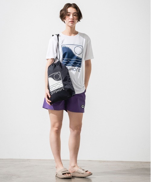 OFFSHORE(オフショア)の「LOGO SET UP/半袖・ショーツ セットアップ3点セット(Tシャツ/カットソー・メンズ・ブラック/オレンジ/パープル・S/M/L/XL)」の2枚目の写真
