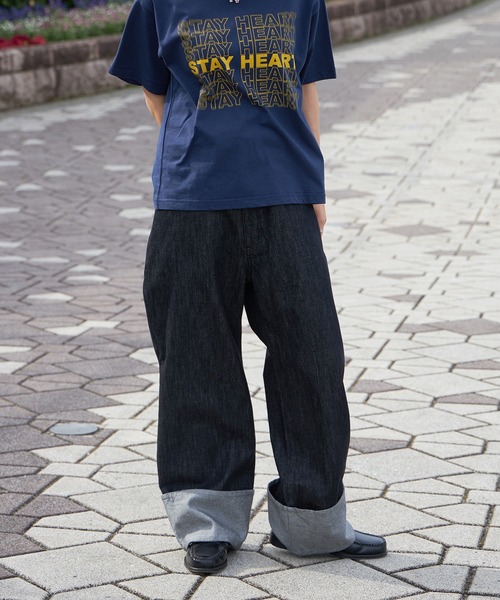 WEB限定】ストレートロールアップデニム（デニムパンツ）｜FFEIN