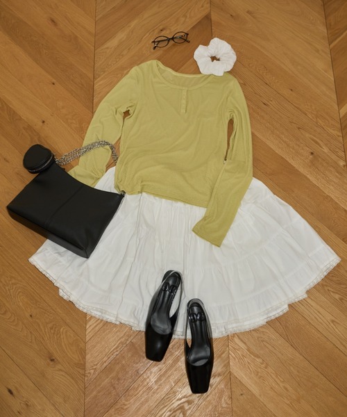 GIUNON(ジウノン)の「embroidery cotton big chouchou / エンブロイダリーコットンビッグシュシュ(シュシュ・レディース・ブラック/ホワイト/ピンク・FREE)」の4枚目の写真